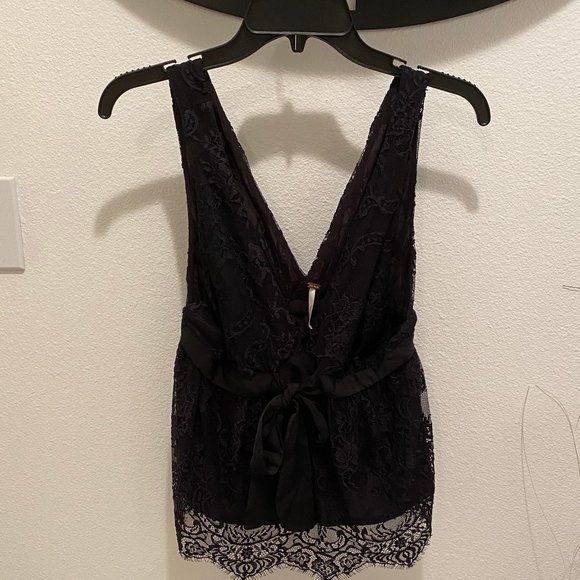 Free People Black Chante Lace Tank Top - XS - Picture 3 of 13